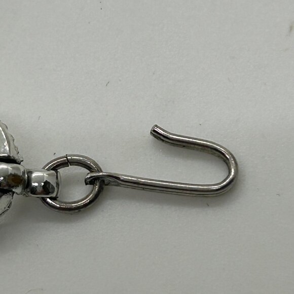 Silver-Tone Vintage Necklace Leaf Design & Hook Closure Adjustable Chain Elegant - Picture 14 of 16